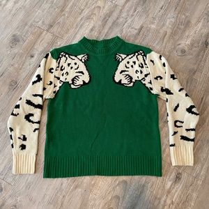 Green Leopard Boutique Sweater